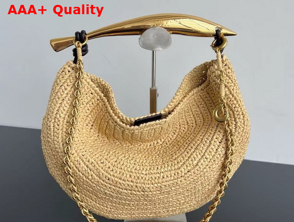 Bottega Veneta Sardine with Chain Natural Raffia Replica