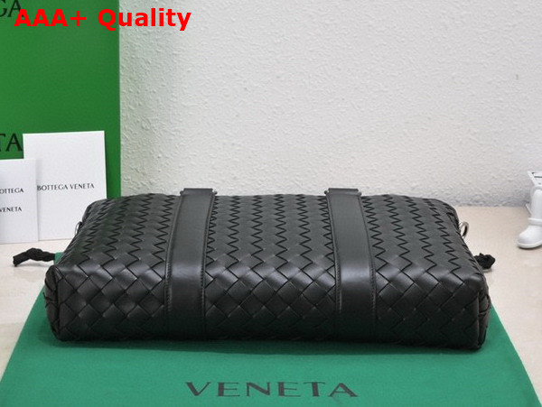 Bottega Veneta Slim Intrecciato Briefcase in Black Replica