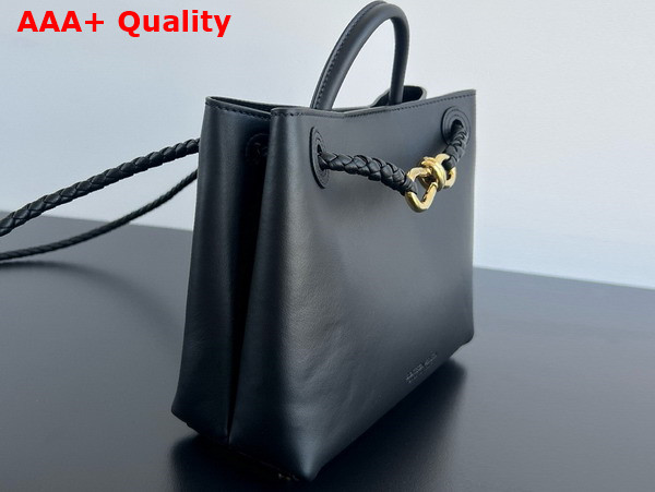 Bottega Veneta Small Andiamo Bag in Black Silky Calf Leather Replica