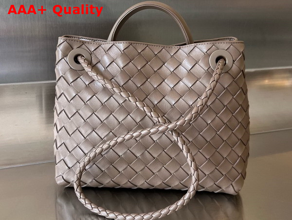 Bottega Veneta Small Andiamo Bag in Chocolate Intrecciato Leather Replica