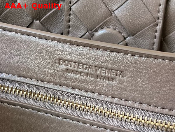 Bottega Veneta Small Andiamo Bag in Chocolate Intrecciato Leather Replica