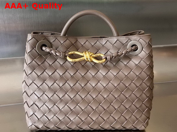 Bottega Veneta Small Andiamo Bag in Chocolate Intrecciato Leather Replica