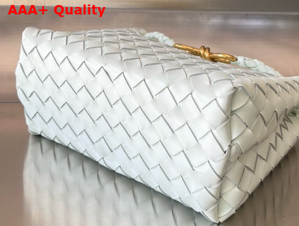 Bottega Veneta Small Andiamo Bag in Glacier Intrecciato Leather Replica