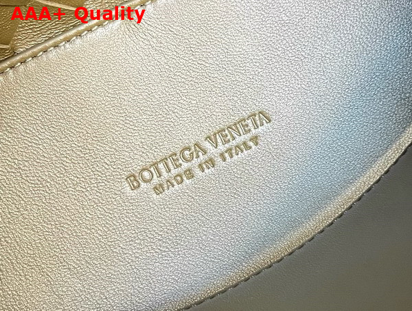 Bottega Veneta Small Andiamo Bag in Kaki Intrecciato Leather with Silver Hardware Replica