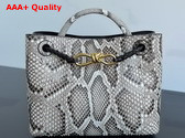 Bottega Veneta Small Andiamo Bag in Python Leather Grey Replica