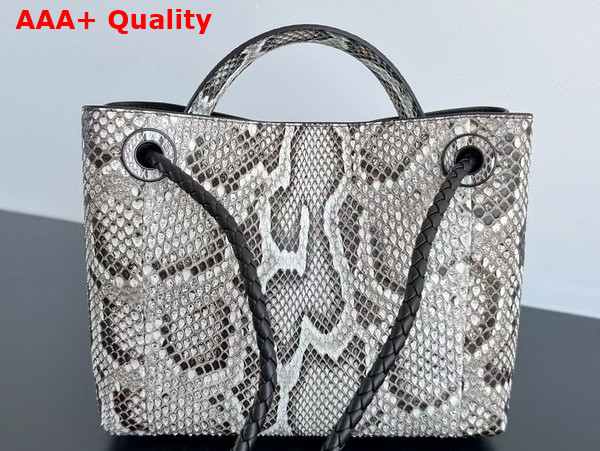 Bottega Veneta Small Andiamo Bag in Python Leather Grey Replica