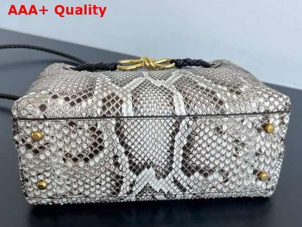 Bottega Veneta Small Andiamo Bag in Python Leather Grey Replica