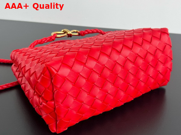 Bottega Veneta Small Andiamo Bag in Red Intrecciato Leather Top Handle Bag Replica