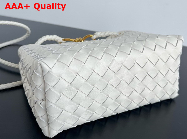 Bottega Veneta Small Andiamo Bag in Sea Salt Intrecciato Leather Replica