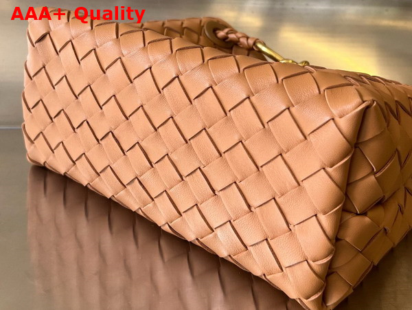 Bottega Veneta Small Andiamo Caramel Intrecciato Leather Replica