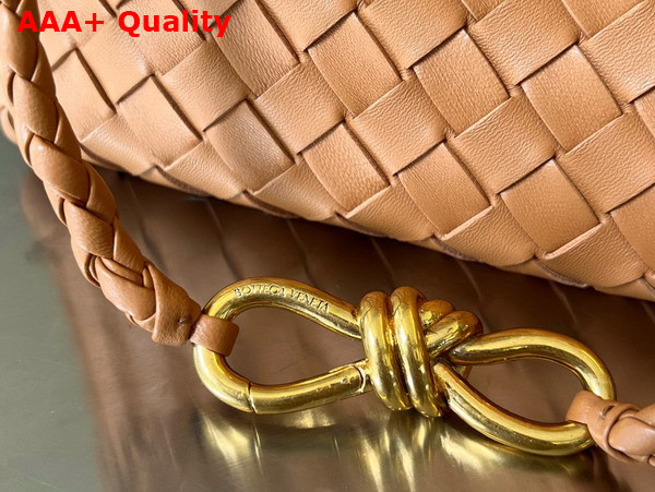 Bottega Veneta Small Andiamo Caramel Intrecciato Leather Replica