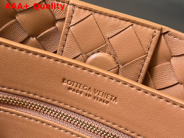 Bottega Veneta Small Andiamo Caramel Intrecciato Leather Replica