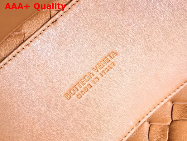 Bottega Veneta Small Andiamo Caramel Intrecciato Leather Replica