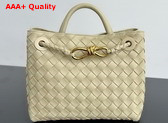 Bottega Veneta Small Andiamo Light Butterscotch Intrecciato Leather Replica