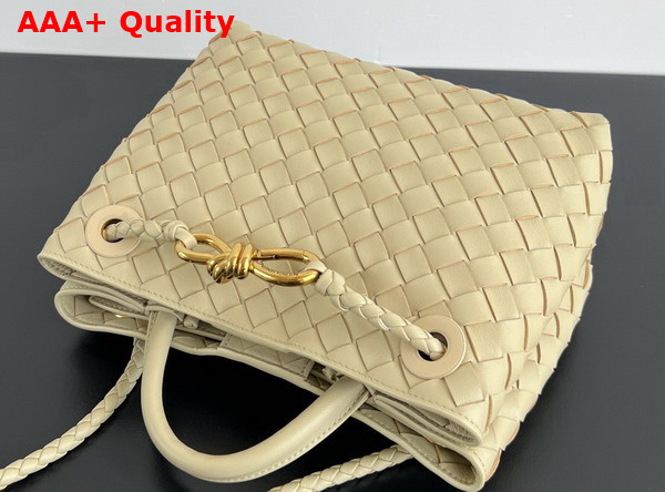 Bottega Veneta Small Andiamo Light Butterscotch Intrecciato Leather Replica