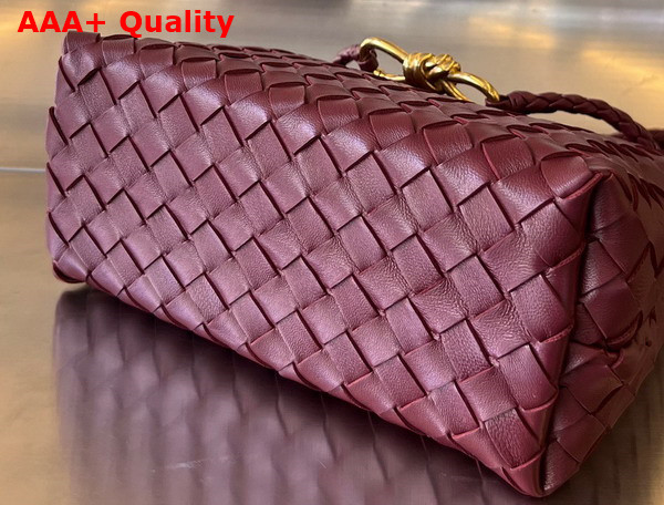 Bottega Veneta Small Andiamo Top Handle Bag in Barolo Intrecciato Leather Replica