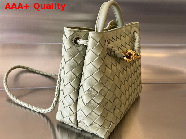 Bottega Veneta Small Andiamo Travertine Intrecciato Leather Replica