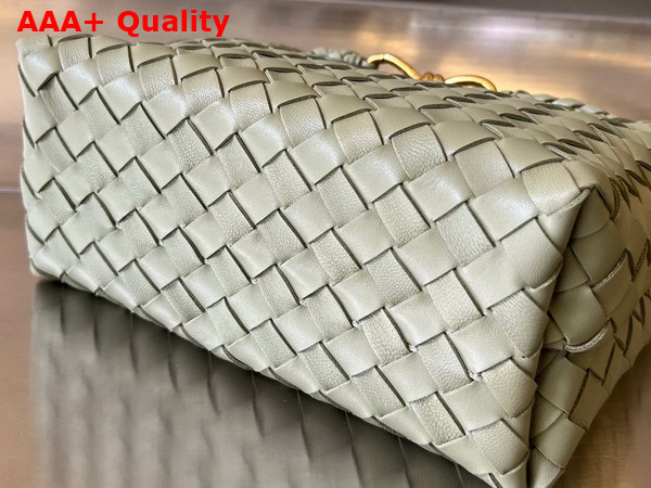 Bottega Veneta Small Andiamo Travertine Intrecciato Leather Replica