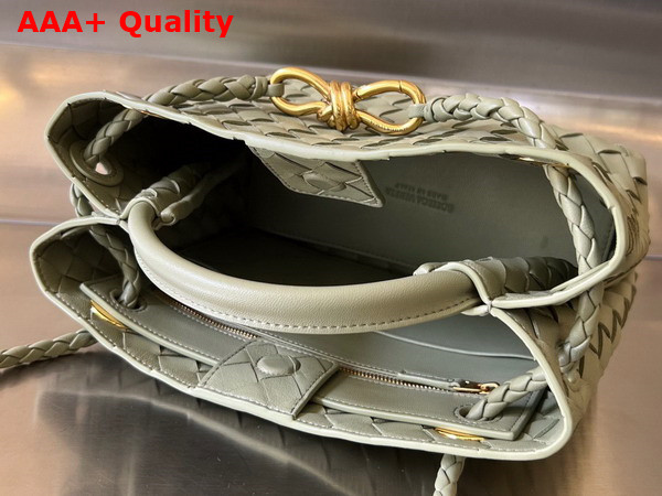 Bottega Veneta Small Andiamo Travertine Intrecciato Leather Replica