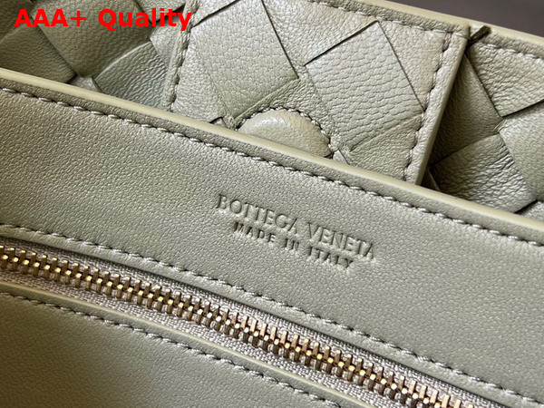 Bottega Veneta Small Andiamo Travertine Intrecciato Leather Replica