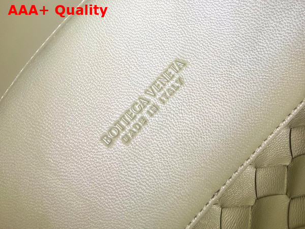 Bottega Veneta Small Andiamo Travertine Intrecciato Leather Replica