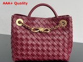 Bottega Veneta Small Andiamo with Chain in Barolo Intrecciato Leather Replica