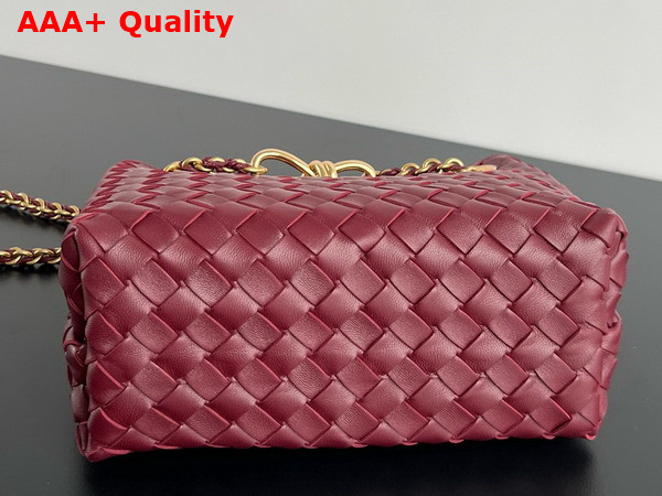 Bottega Veneta Small Andiamo with Chain in Barolo Intrecciato Leather Replica