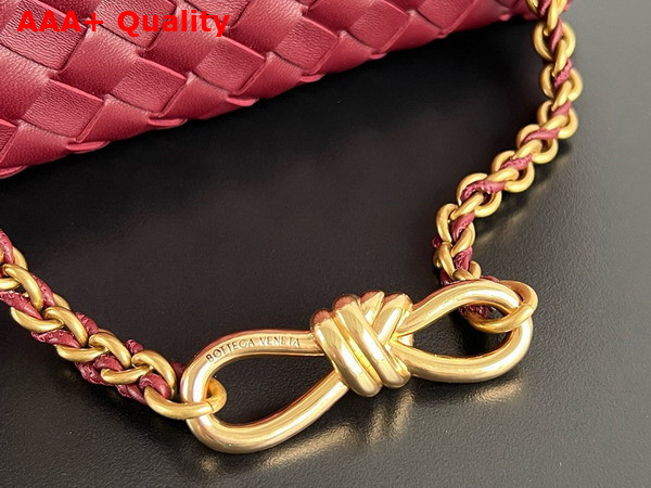 Bottega Veneta Small Andiamo with Chain in Barolo Intrecciato Leather Replica