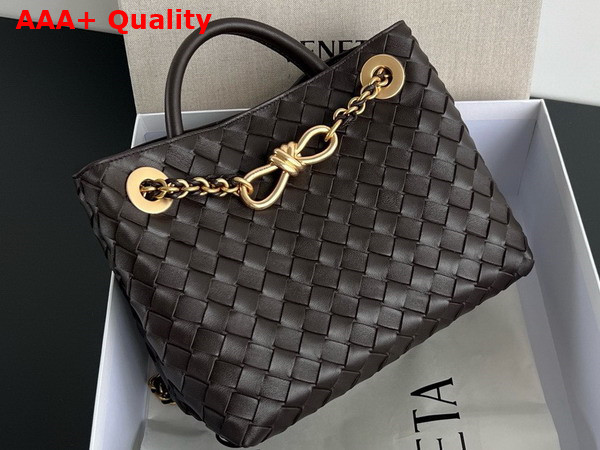 Bottega Veneta Small Andiamo with Chain in Fondant Intrecciato Leather Replica