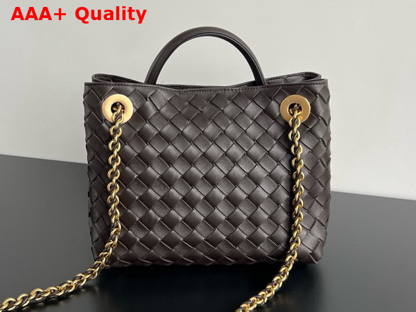 Bottega Veneta Small Andiamo with Chain in Fondant Intrecciato Leather Replica