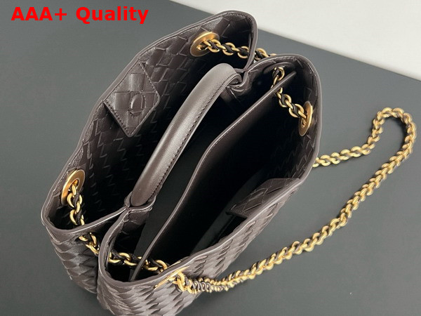 Bottega Veneta Small Andiamo with Chain in Fondant Intrecciato Leather Replica