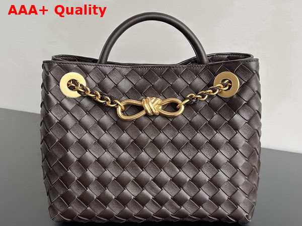 Bottega Veneta Small Andiamo with Chain in Fondant Intrecciato Leather Replica