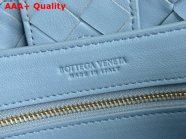 Bottega Veneta Small Andiamo with Chain in Ice Intrecciato Leather Replica