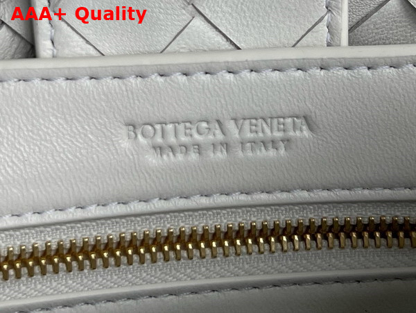 Bottega Veneta Small Andiamo with Chain in White Intrecciato Leather Replica