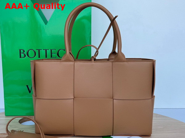 Bottega Veneta Small Arco Tote Bag Camel Lamb Skin Replica