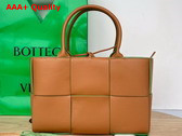 Bottega Veneta Small Arco Tote Bag Caramel Pistachio Grained Leather Replica