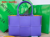 Bottega Veneta Small Arco Tote Bag Purple Pollen Lamb Skin Replica