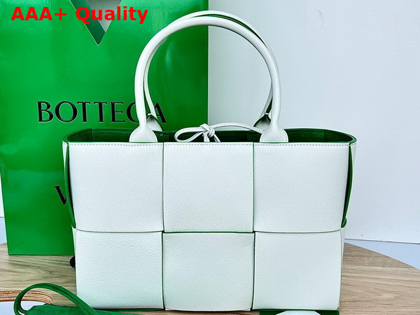 Bottega Veneta Small Arco Tote Bag White Parakeet Grained Leather Replica