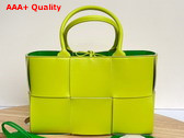 Bottega Veneta Small Arco Tote Bag Yellow and Green Lamb Skin Replica