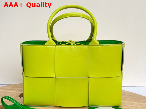 Bottega Veneta Small Arco Tote Bag Yellow and Green Lamb Skin Replica