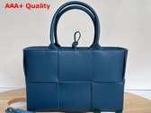 Bottega Veneta Small Arco Tote Bag in Blue Grained Leather Replica