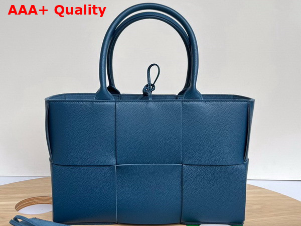 Bottega Veneta Small Arco Tote Bag in Blue Grained Leather Replica