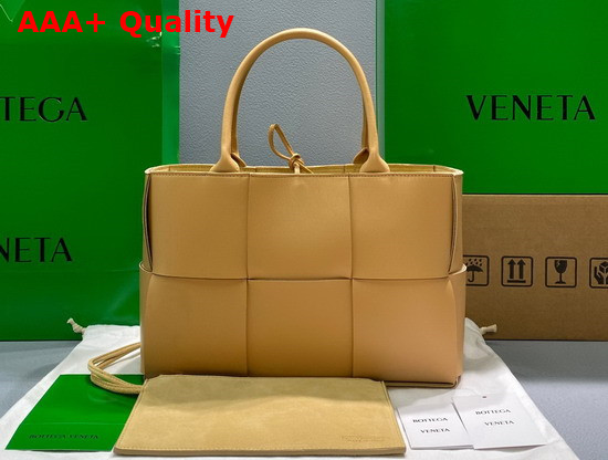 Bottega Veneta Small Arco Tote in Almond Lambskin Replica