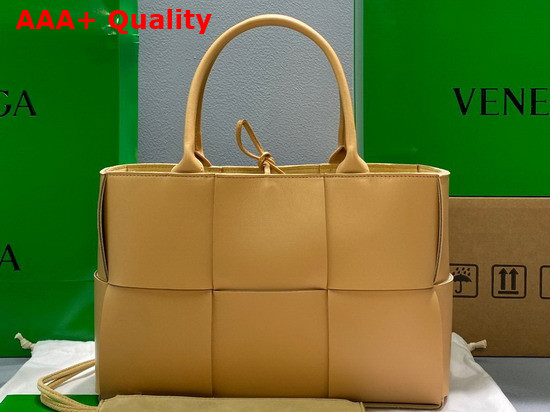 Bottega Veneta Small Arco Tote in Almond Lambskin Replica