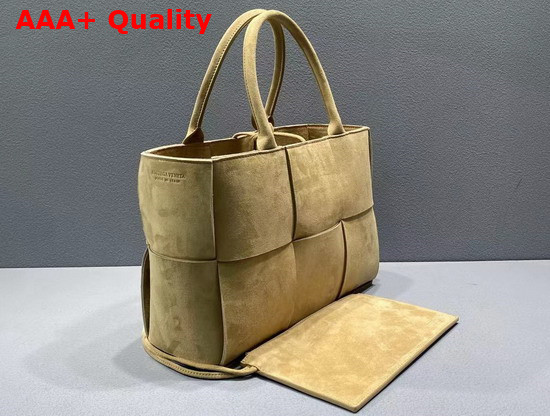 Bottega Veneta Small Arco Tote in Caramel Suede Calfskin Replica