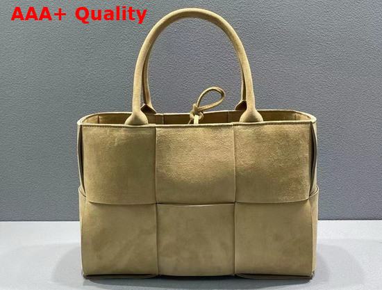 Bottega Veneta Small Arco Tote in Caramel Suede Calfskin Replica