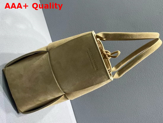 Bottega Veneta Small Arco Tote in Caramel Suede Calfskin Replica