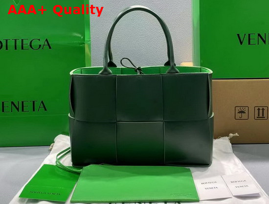 Bottega Veneta Small Arco Tote in Dark Green Lambskin Replica