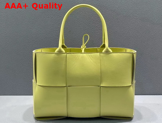 Bottega Veneta Small Arco Tote in Lemon Lambskin Replica