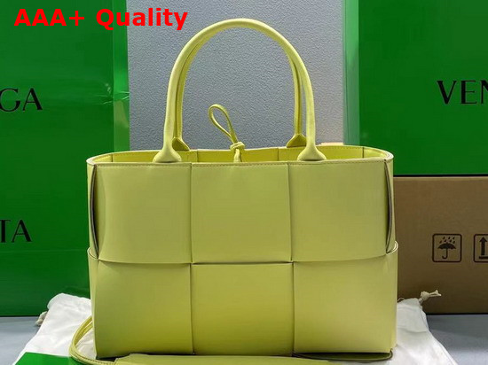 Bottega Veneta Small Arco Tote in Lemon Lambskin Replica